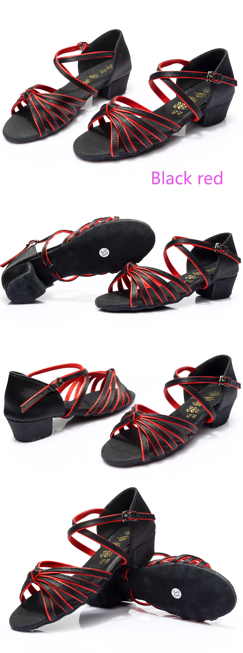 Детская танцевальная школьная обувь Alharbi на низком каблуке 3,5 см; детская танцевальная обувь для танго; обувь для латинских танцев; обувь для девочек и женщин; женская танцевальная обувь