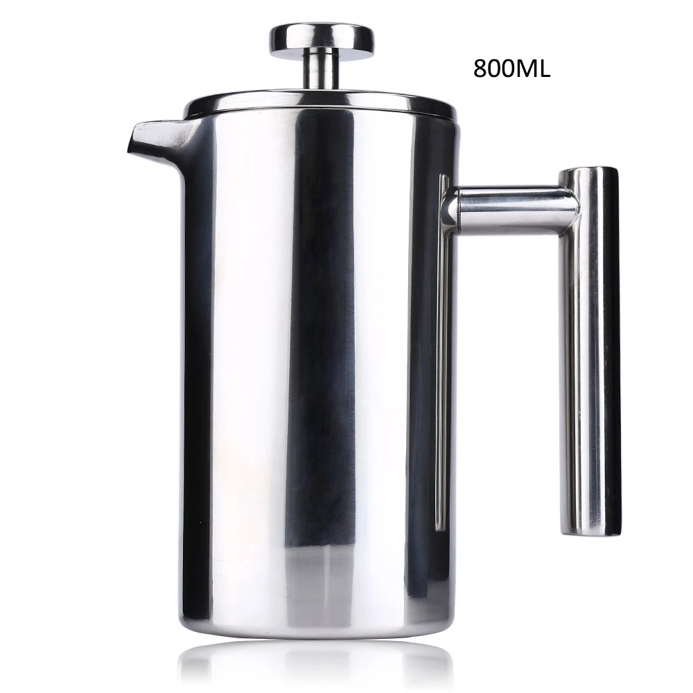 800ML Double Wall Stainless Steel Insulated Coffee Tea Maker with