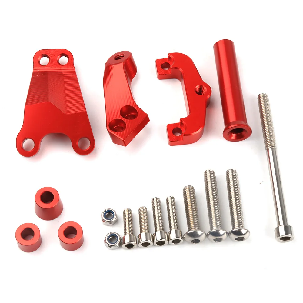 

CNC Adjustable Steering Stabilizer Damper Bracket Mount Holder Kit For Kawasaki ER6N ER-6N 2013 2014 2015 Aluminum Accessories  