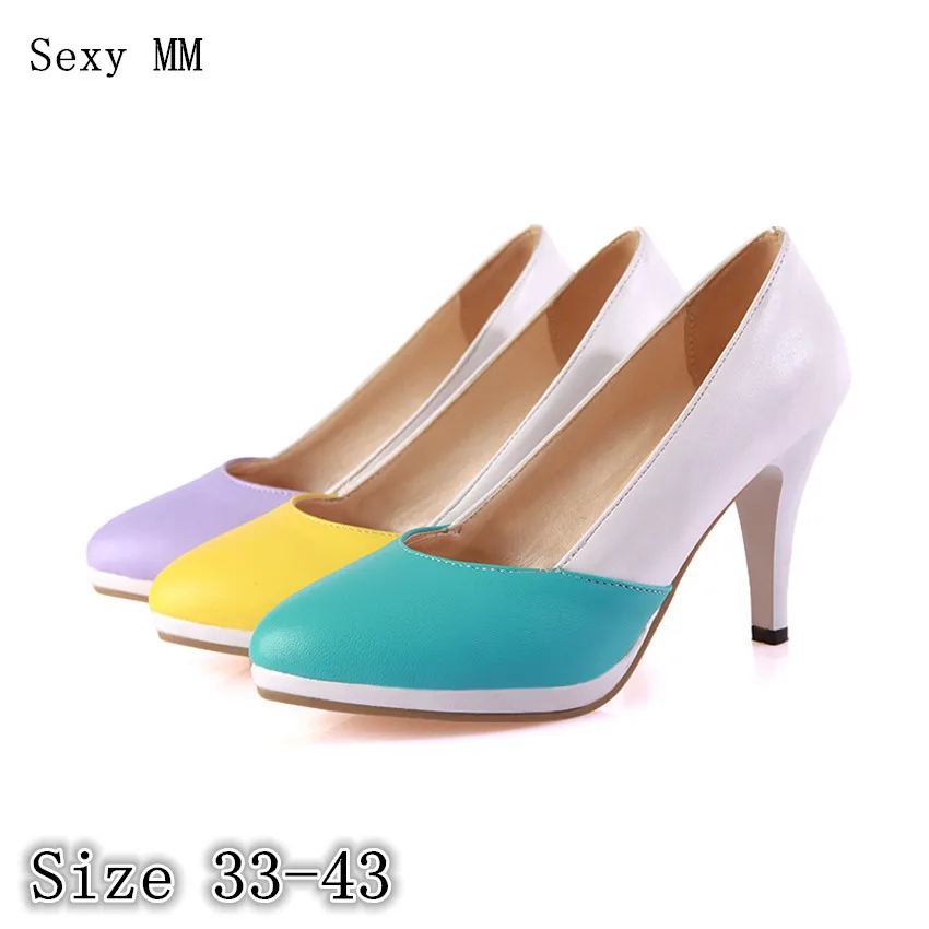 

Platforms High Heels Women High Heel Shoes Pumps Stiletto Woman Party Wedding Shoes Kitten Heels Plus Size 33 - 40 41 42 43