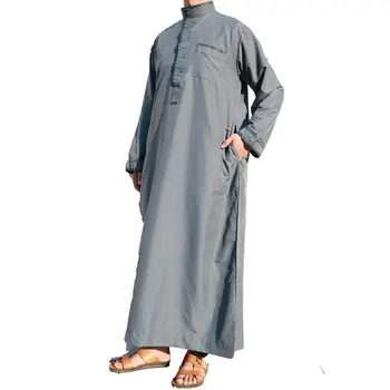 (12 pieces/lot) 2019 latest design muslim men thobes islamic clothing men abayas YM111