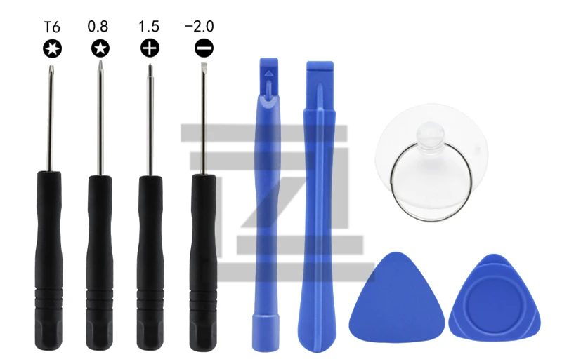 

9 pcs Repair Tool Set Mobile Phone Touch Screen LCD Display Battery Back Cover 0.8MM\1.5MM\T6 Screwdrivers 9 piece Tools Kits