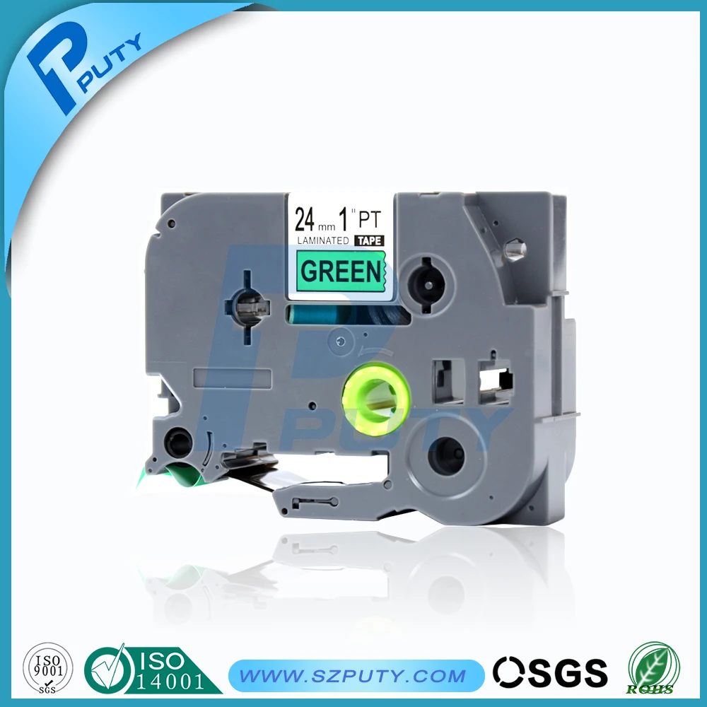 

Puty Compatible p touch laminated tze 751 tz751 tz 751 tze751 tape 24mm Black on green Tape tze-751 tz-751 for brother printer
