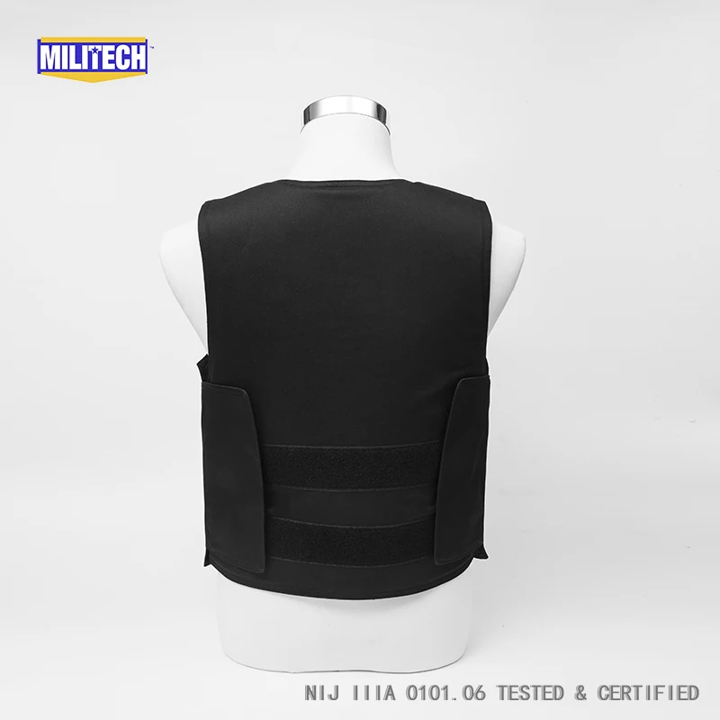 Militech VIP Style NIJ 3A 0101.06 Ballistic & NIJ 0115.00 Level 2 Stab Resistant Concealable Aramid Bulletproof Vest Covert Vest