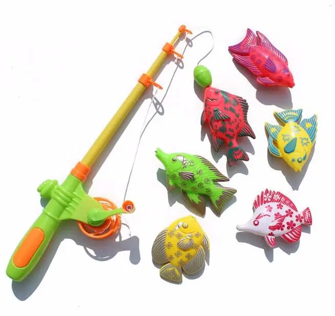 Так здорово! Магнитная рыбалка игрушка с 6 рыбы и удочки открытый весело и спорта рыбы игрушка подарок для ребенка/ дети