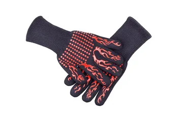 

by dhl 200pcs high quality Oven Mitts Gloves BBQ Grilling Cooking Gloves - 932F Extreme Heat Resistant Gloves