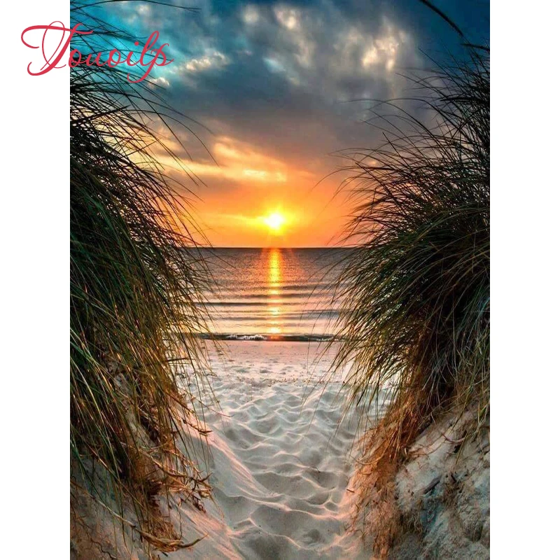 Sunset Beach Full Drill 5D Diamond Painting Embroidery Cross Stitch Home Decor