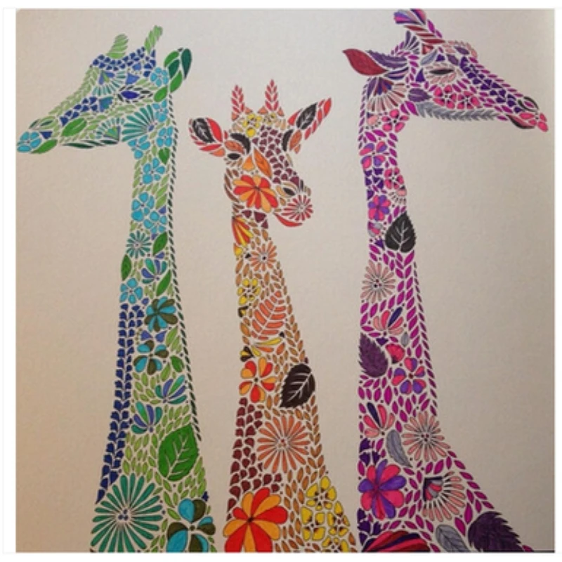 Aliexpress Buy Animal Kingdom Book Coloring Books For Adult Kid Painting Antistress Mandala Secret Garden Art Color Drawing 185185cm 24Pages From