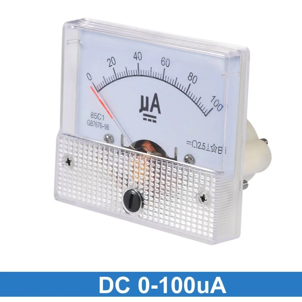 White 0-50mA Baoblaze Various DC Analog Amp Meter Ammeter Current Panel Directly Connect Milliammeter 0-1mA to 0-20A Measuring Range Select 