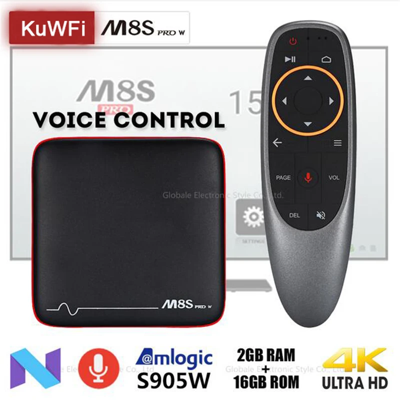

KuWFi Smart TV Box Android 7.1 Voice Control Set Top Box Amlogic S905W 2GB 16GB HDMI Set-top Box PK X96 mini M8S PRO W