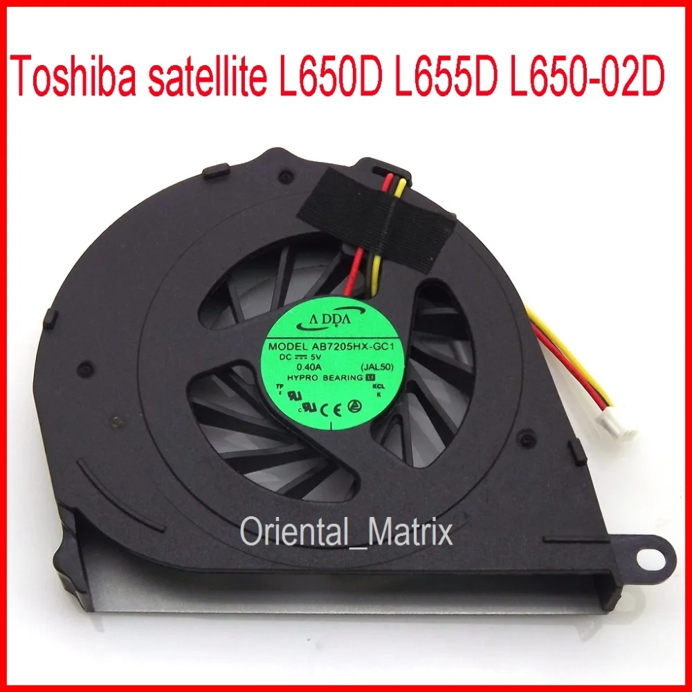 

Новый AB7205HX-GC1 DC5V 0.4A охлаждающий вентилятор Замена для Toshiba Satellite L650 L650D L655 L655D L650-02D кулер для процессора