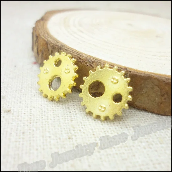

180 pcs Charms Gear Pendant Gold plated Zinc Alloy Fit Bracelet Necklace DIY Metal Jewelry Findings