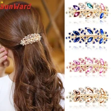 OTOKY Drop Shipping Hair Jewelry Vintage Leave Hair Clips Jewelry Crystal Hair Clips Hairpins For Hair Clip Tools For Gift F07