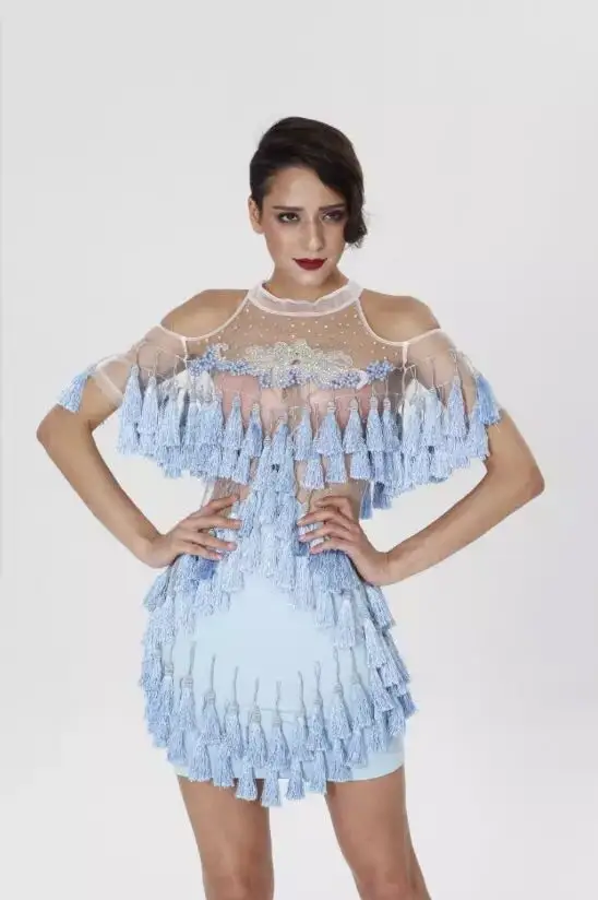 Buy 2017 balmai* Women Vintage Sexy Tassel See Through