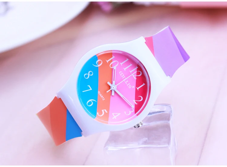 WILLIS часы женские наручные часы «летучая мышь» хроматические полосы Часы Дизайн Ударопрочный Спортивные часы силиконовые наручные часы Relogios feminino