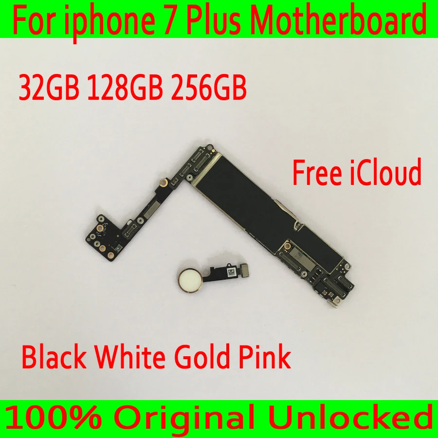 

For iPhone 7 Pluus 5.5 inch Motherboard Unlock Mainboard With Touch ID Full Function 100% Original IOS Installed Logic Board