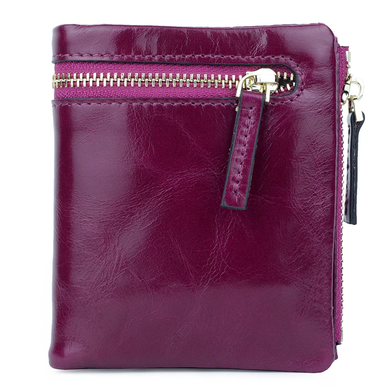 

Fashion UnisexWallet Blue/Rose Purple/Black/Yellow Mini Wallet Genuine Leather Short Women Wallets Zipper Coin Purse Men Wallets