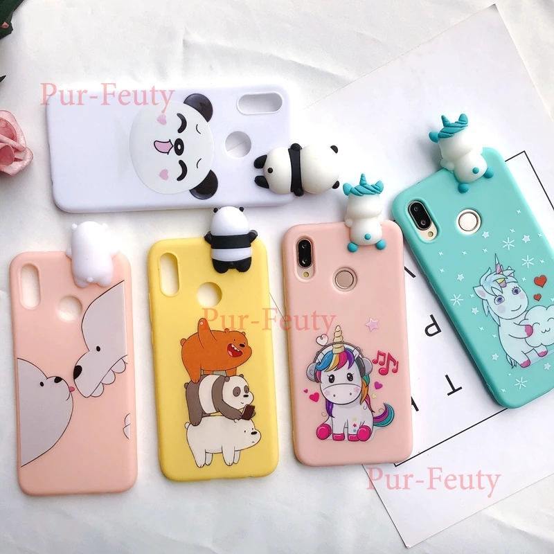 

Case On For Etui Huawei PSmart 2019 POT LX1 LX1RU 3D Bear Unicorn High Quality Cartoon Cute Covers For Honor10 Lite HRY LX1 LX2