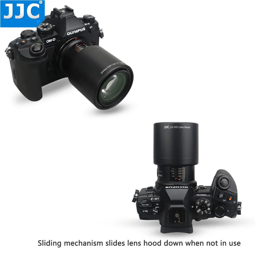 JJC LH-J49 бленда для объектива Olympus M. ZUIKO DIGITAL ED 60 мм f2.8 макрообъектив Замена Olympus LH-49