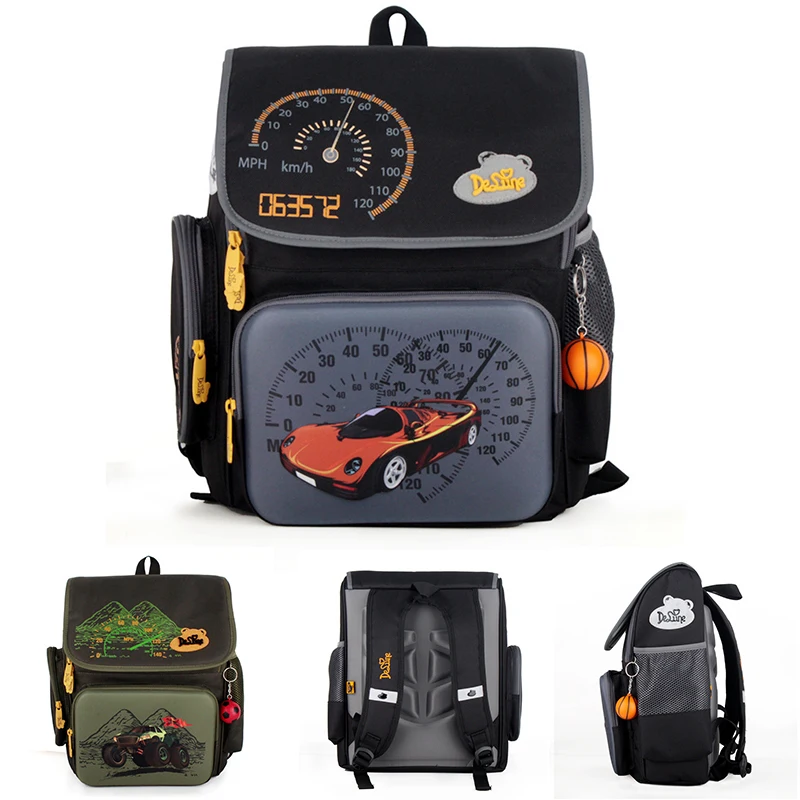 Russia Style Orthopedic School bags For Boys Car Ultralight Waterproof font b Backpack b font Child