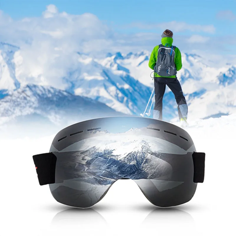 Лыжные очки, зимние снежные спортивные сноубордические очки с анти-противотуманной защитой от ультрафиолетовых лучей для мужчин и женщин, молодежная снегод, маска для катания на коньках
