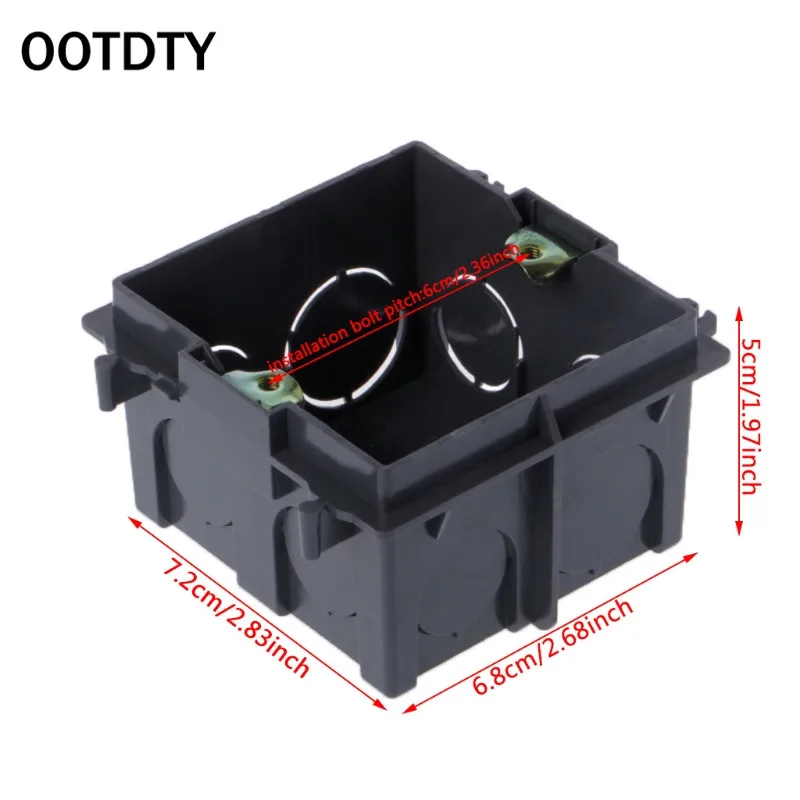 Черный ПВХ 86-Тип Распределительная коробка настенное крепление кассеты для переключателя гнездо основания