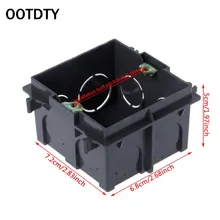 Black PVC 86-Type Junction Box Wall Mount Cassette For Switch Socket Base