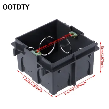 

Black PVC 86-Type Junction Box Wall Mount Cassette For Switch Socket Base