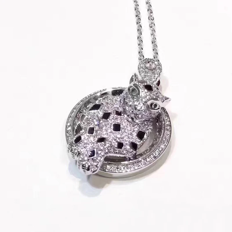 

Hot Brand Fashion Jewelry Penther Necklace Fashion Leopard Pendant Round Pendant Spotted Leopard Party Panther Necklace Jewelry