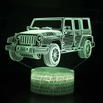 

Domineering off-road vehicle theme 3D Lamp LED night light 7 Color Change Touch Mood Lamp Christmas present Dropshippping