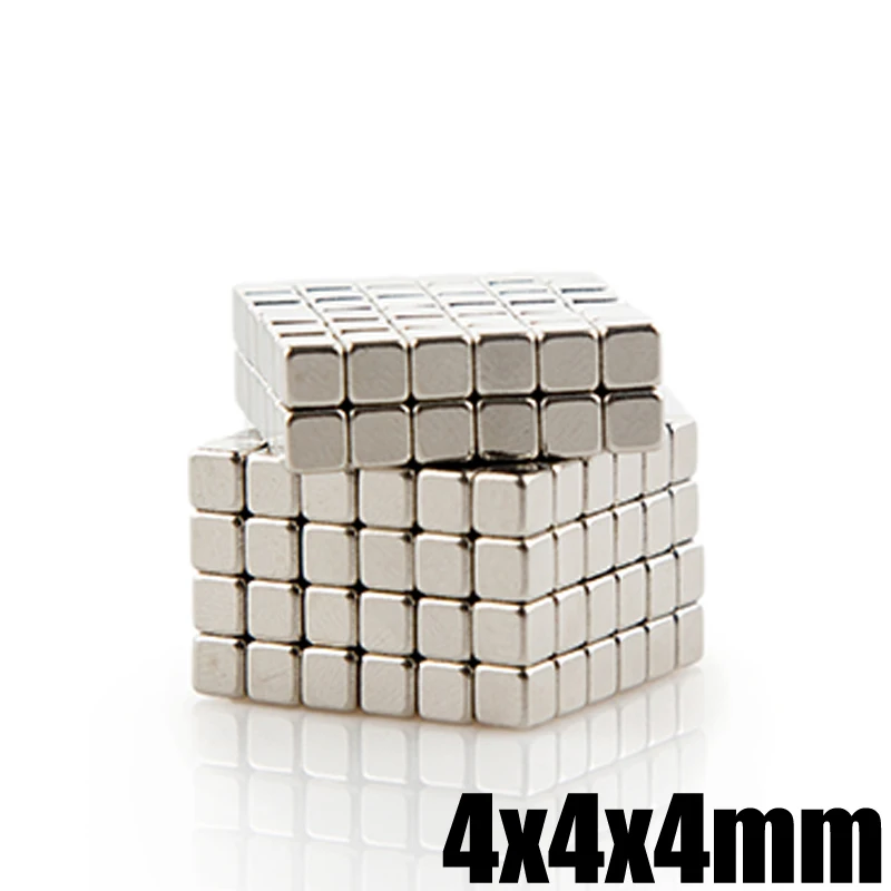 

50Pcs 4x4x4mm Neodymium Magnet Block N35 Permanent Super Strong Powerful Magnetic Magnets Square NdFeB Buck Cube