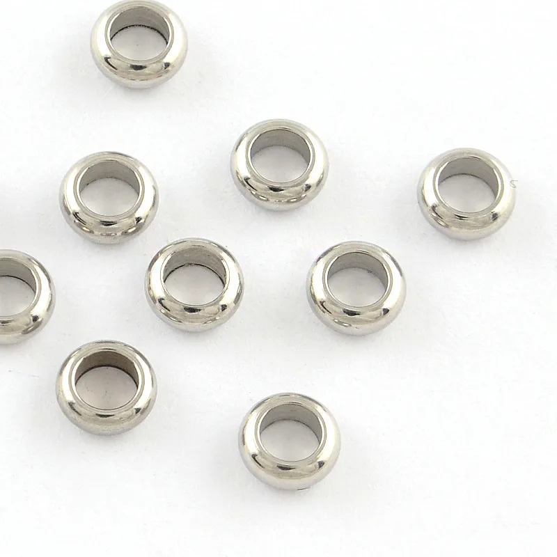 500pcs 201 Stainless Steel Ring Bead Spacer for Jewelry Making DIY