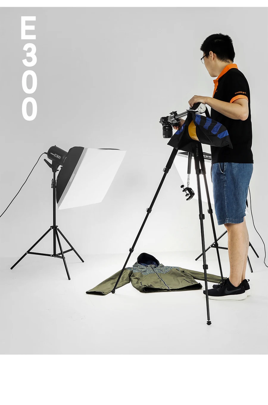 Godox строб студия Flash светильник комплект 900W фотографический светильник ing-Strobes, двери сарая, светильник, стойки, триггеры, зонты, софтбокс