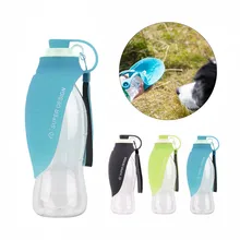 650 мл портативная ПЭТ бутылка для воды для собак расширяемая силиконовая дорожная собака водная кормушка-чашка для щенка кошки питьевой