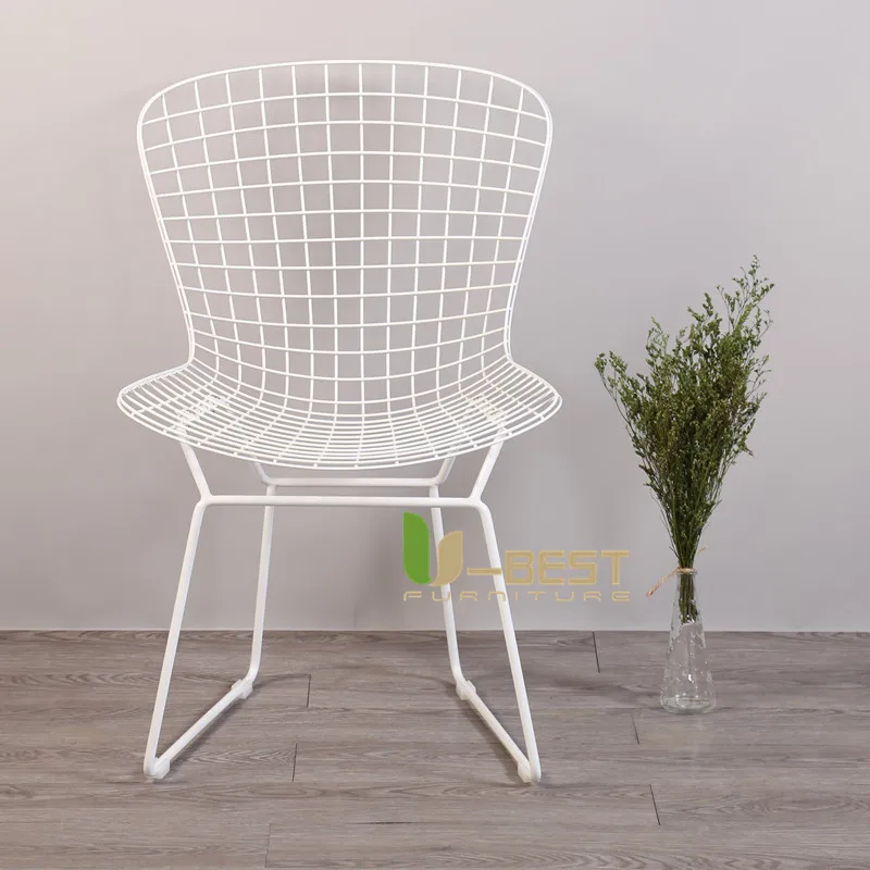Free shipping U-BEST Replica harry bertoia stackable wire cafe tables and chairs outdoor black white golden dining chair Free shipping U-BEST Replica harry bertoia stackable wire cafe tables and chairs outdoor black white golden dining chair