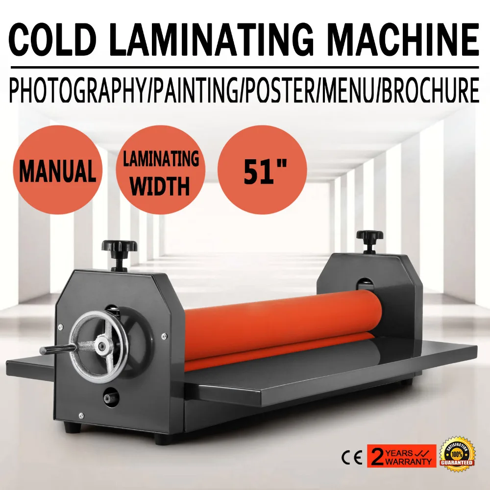 

VEVOR NEW 51" 1300MM Manual Cold Roll Laminator Vinyl Photo Film Mounting Laminating Machine