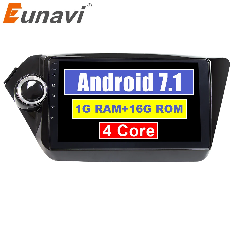 

Eunavi 2 din 9'' android 7.1 car dvd player gps navigation for Kia k2 RIO 2010 2011 2012 2013 2014 2015 2017 car radio stereo