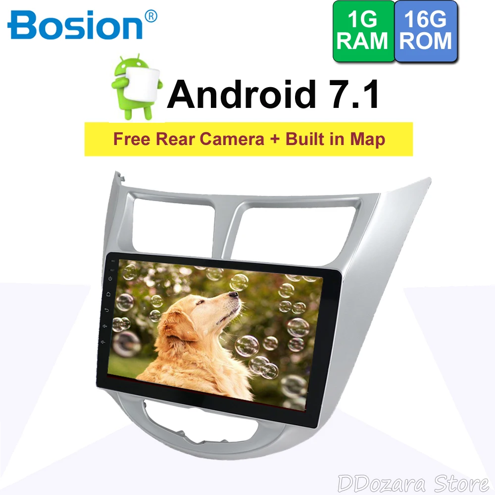 

9 inch Android 7.1 for Hyundai Solaris Verna Accent with gps navigation mirror link, steering wheel control,dab,rds,map ,camera