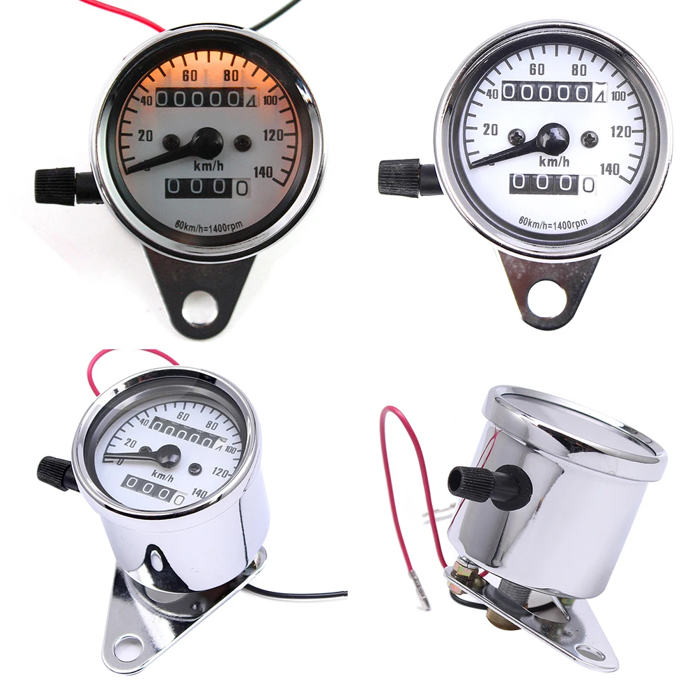 

Universal Motorcycle Speedometer Odometer Motorcycle Dual Speed Meter with LED Indicator Speedometer For Motorcycle hot selling