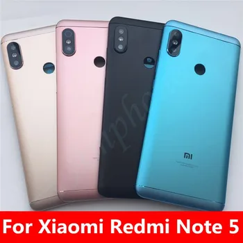 

New Spare Parts For Xiaomi Redmi Note 5/Note 5 Pro Door Housing Back Battery Cover+Side Buttons + Camera Flash Lens Replacement
