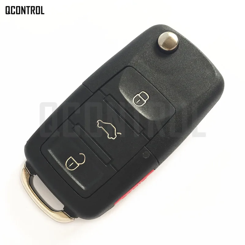 QCONTROL Автомобильный Дистанционный ключ для VW/VOLKSWAGEN Vehicle Beetle/Golf/Passat/Jetta/Rabbit 1J0959753F/5FA 8137-30 HLO 1J0 959 753 F