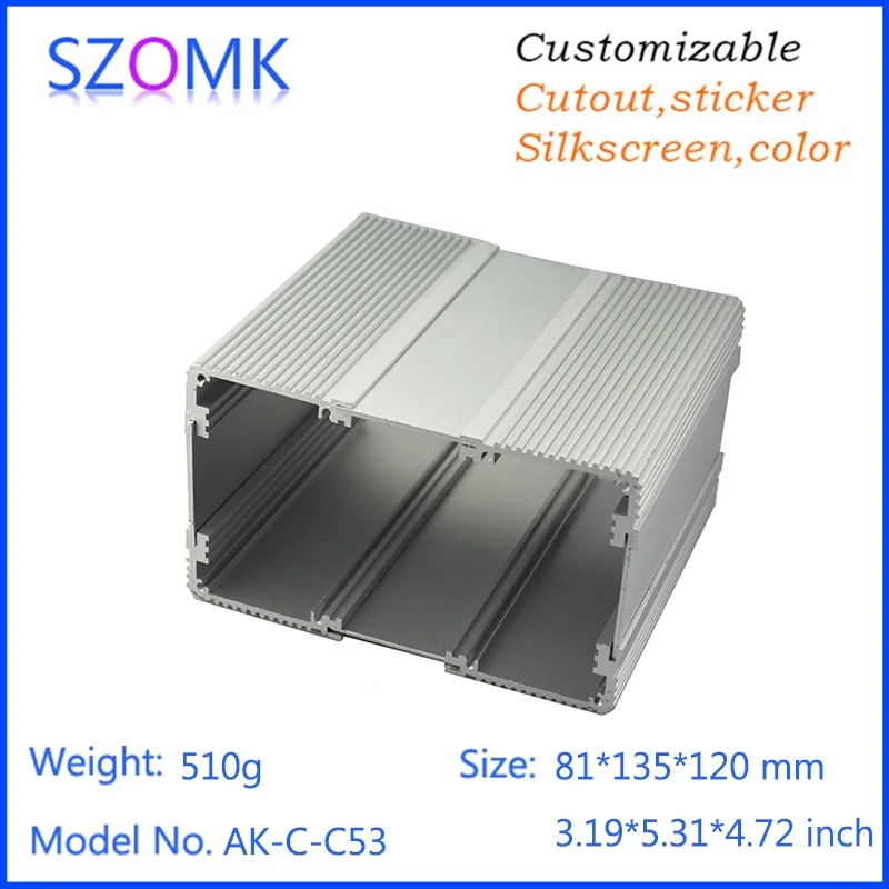

1 piece, 81*135*120mm szomk aluminum enclosure aluminum amplifier case shell enclosure equipment box aluminum junction box