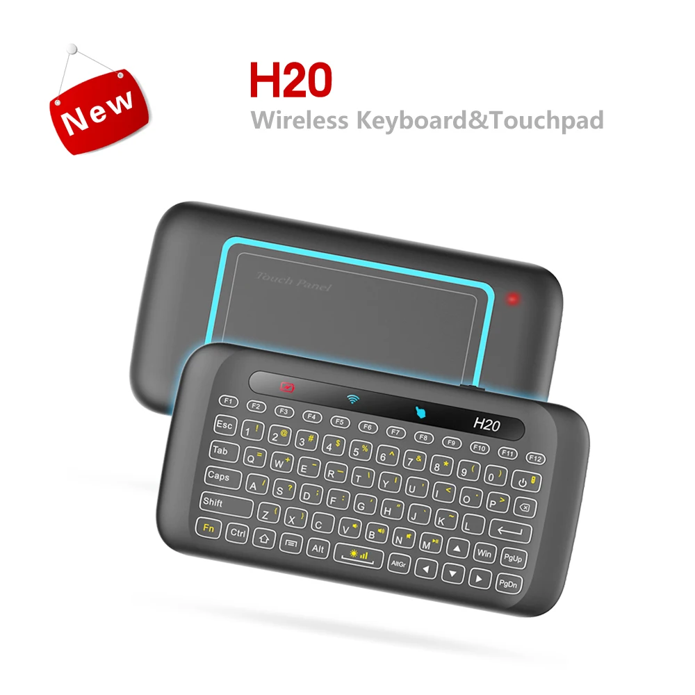 

Desxz 2.4G Mini Wireless Keyboard Touchpad Mouse Combo 7 Color Adjust Auto-rotation of Touch Panel for PC,Android Tv Box,HTPC