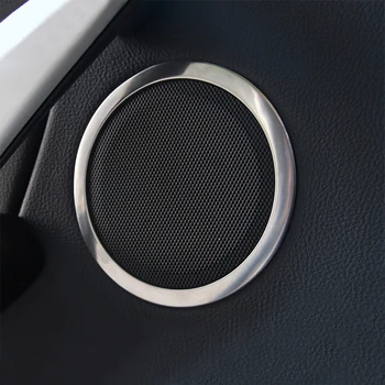 

2pcs Chrome plate ABS Car Door Speaker Decoration Cover Trim For BMW 4 Series 2 Door F32 F33 2014-2017