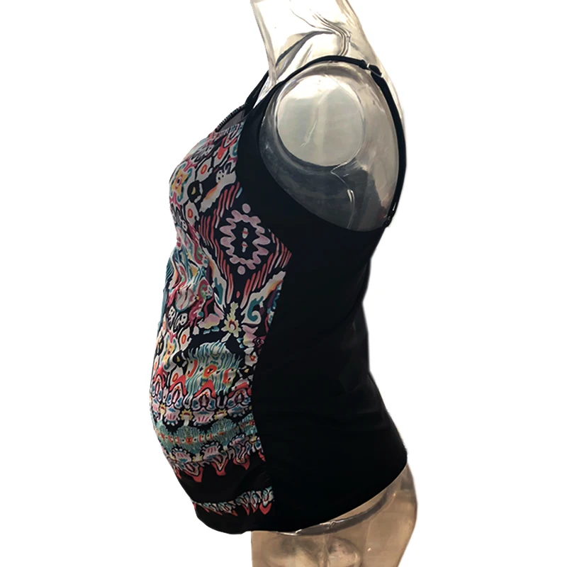 Сексуальные Цветочные Купальники для беременных одежда из двух частей купальные костюмы для беременных женщин Одежда для беременных пляжный большого размера купальные костюмы