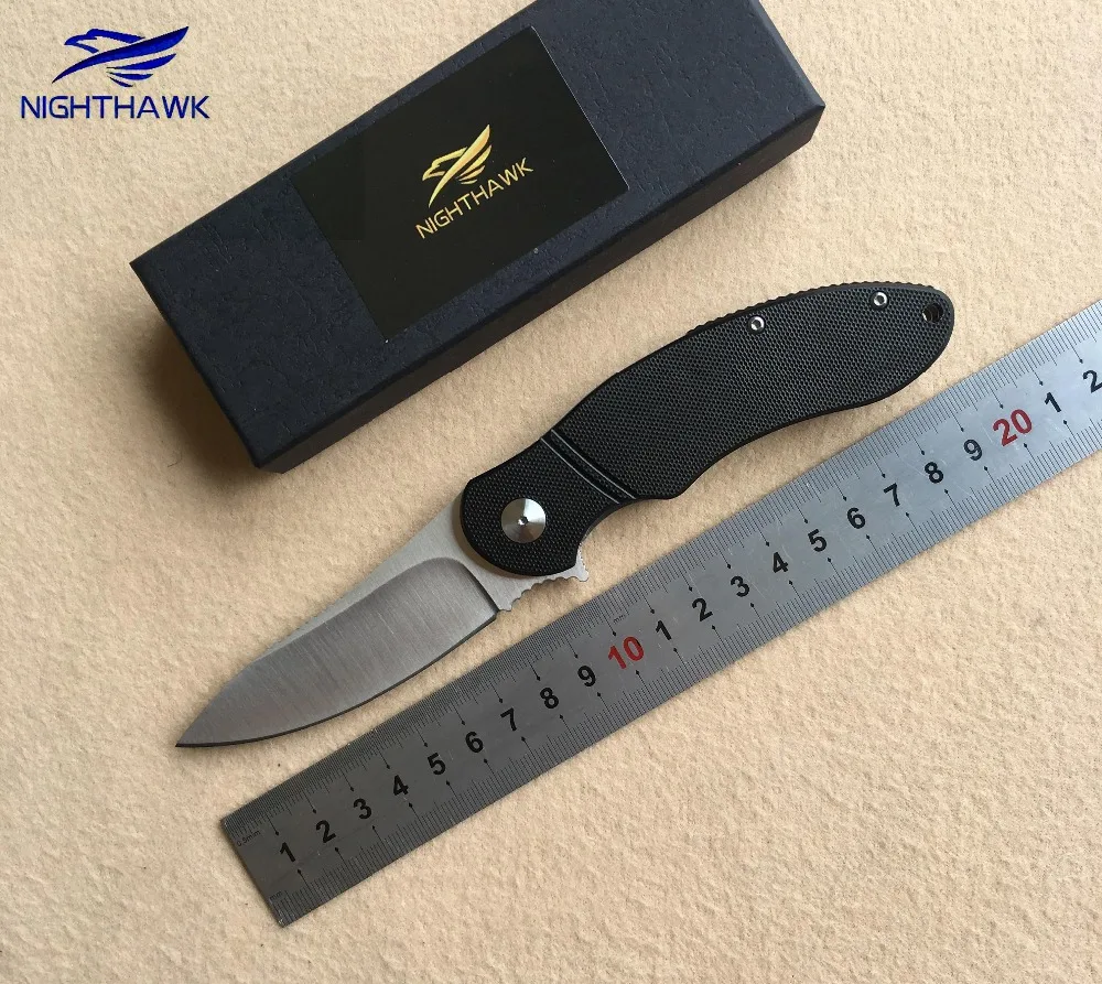 Цена NIGHTHAWK ST005 Флиппер складной нож 9Cr18MOV лезвие G10 Ручка Охота практическая кемпинг выживания Карманные Ножи EDC инструменты Resc