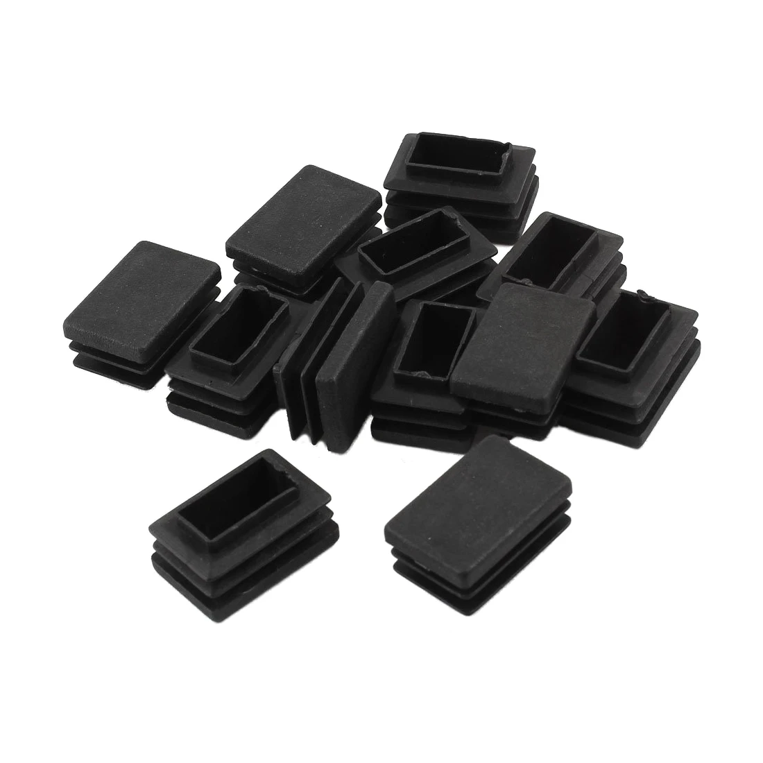 

12 pcs 20mmx30mm self-closing end cap Rectangular pipe plugs pipe inserts Rubber feet