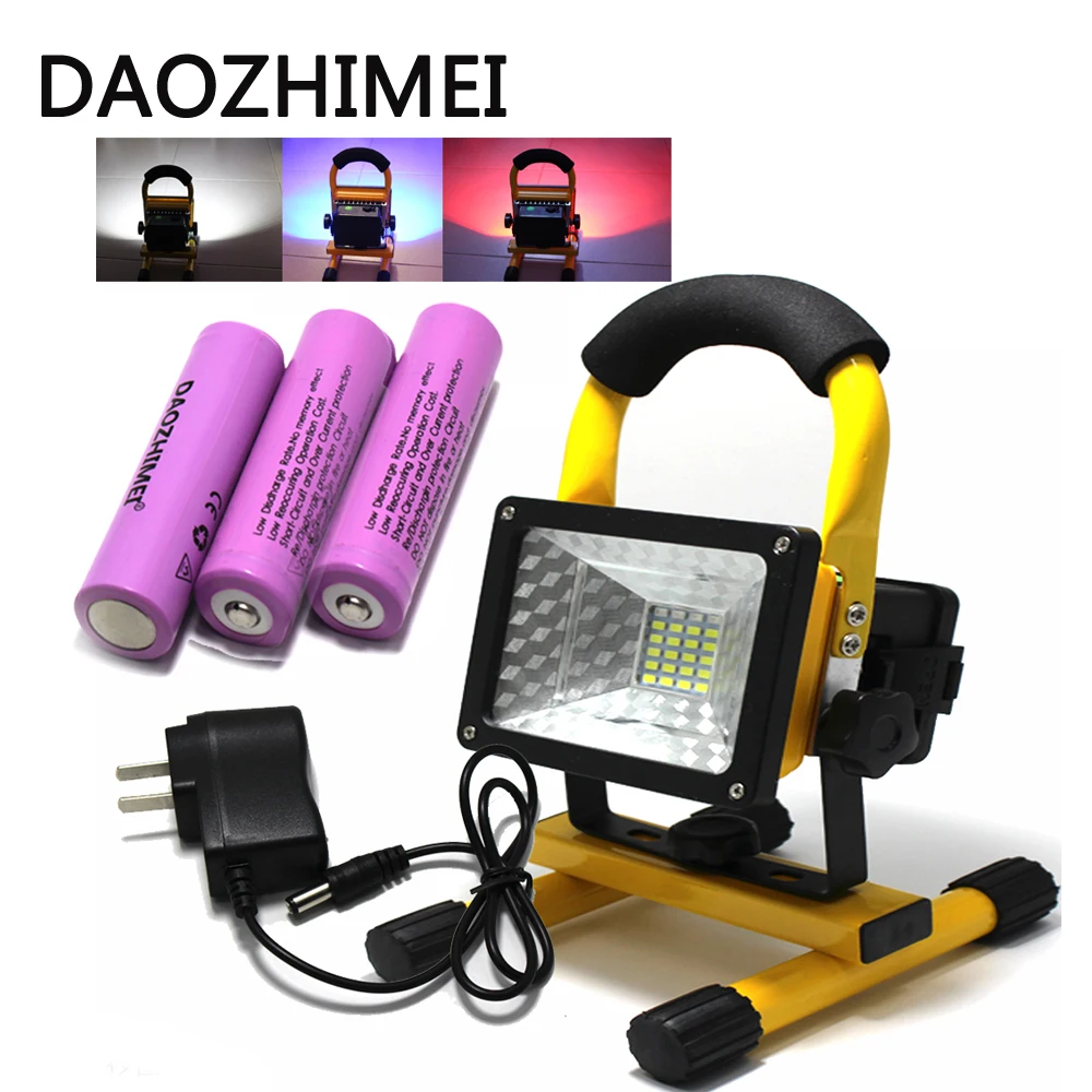 Waterproof IP65 24LED 3 Modes 30W LED Flood light Portable SpotLights