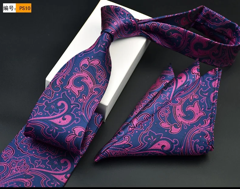 50 шт./партия) Фабричный классический мужской Шелковый роскошный свадебный комплект галстуков(платок и галстук) Карманный квадратный галстук - Цвет: 7
