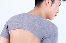 

Elastic Double Shoulder Support, Shoulder Wrap Cashmere Warmer Protector for Men (gray/dark gray)